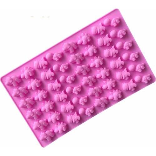 48 Cavity Cute Dinosaur Silicone Gummy Cake Molds Chocolate Mold Ice Cube Tray Candy Foudant Mould Baking Decorating Tools K595
