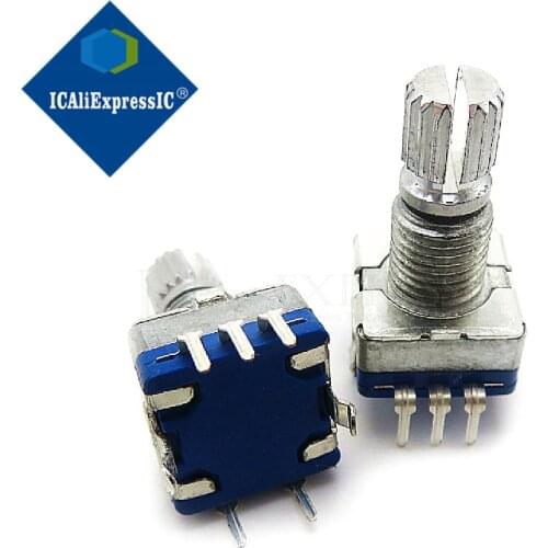 5PCS Plum handle 15mm rotary encoder coding switch / EC11 / digital potentiometer with switch 5 Pin In Stock
