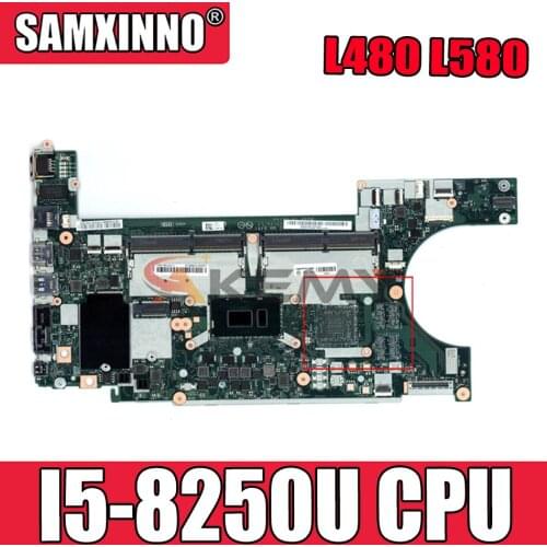 Akemy For Lenovo Thinkpad L480 L580 Notebook Motherboard NM-B461 CPU I5 8250U 100% Tested FRU 01LW375 01LW376 01LW378 01LW377