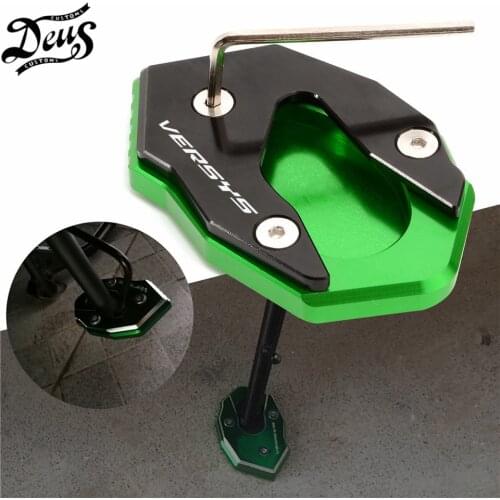 For KAWASAKI VERSYS 300 VERSYS X300 VERSYS X250 Accessories Kickstand Foot Side Stand Extension Pad Support Plate