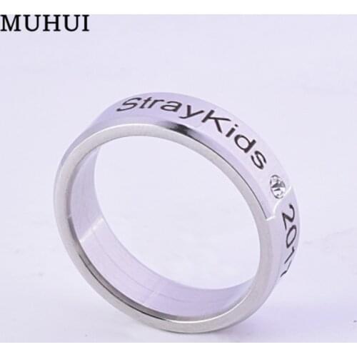 Free Shipping 1pc Kpop Stray Kids Crystal Rings For Women 19553