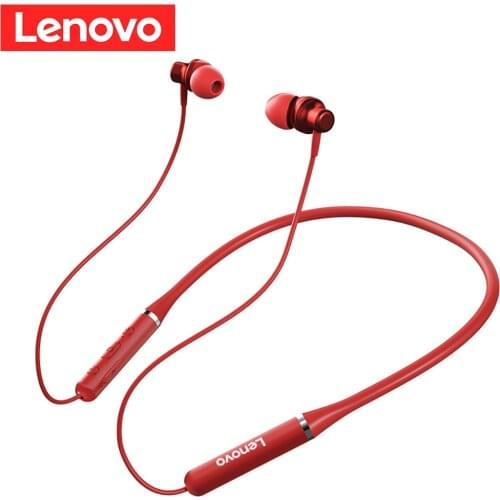 Lenovo Earphone Bluetooth5.0 Wireless Headset Magnetic Neckband Earphones IPX5 Waterproof Sport Earbud With Noise Cancelling Mic