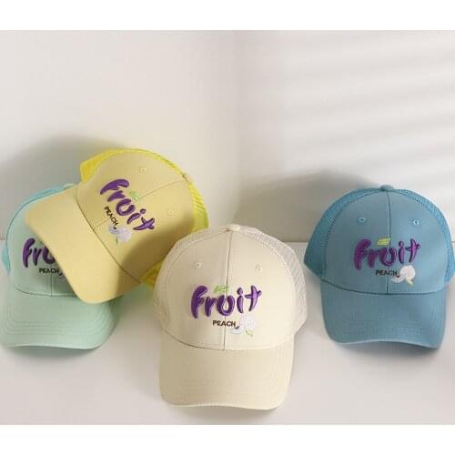 Letter Embroidery Baby Baseball Cap Summer Mesh Breathable Outdoor Children Toddler Kids Sun Hat Adjustable Baby Boy Hat 3-7Year