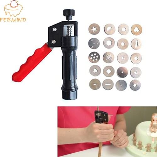 FEBWIND Cake Decorating Tools Fondant Extruder Modelling Fondant Press Polymer Clay Sculpture Clay Gun Extruder Cake Decor 613