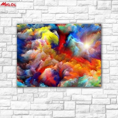 Art Clouds and mountains Symphony painting Painting For Living Room Home Decoration Oil Painting On Canvas Wall Painting no fram