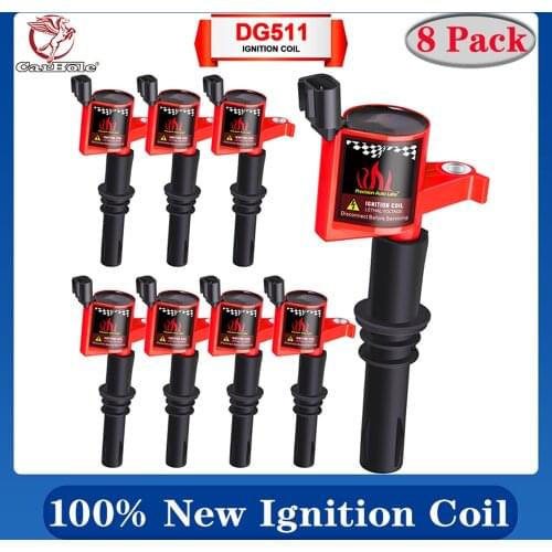 CARBOLE DG511 8 Pack Ignition Coils For Ford F150 F250 F550 2004 2005 2006 2007 2008 5.4L V8 6.8L V10 High Quality Ignition Coil