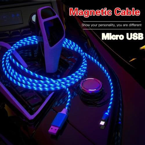 2.4A Micro USB Magnetic Cable USB Magnetic Charger Micro Cable Android Phones Bylon USB Cable for Samsung Huawei Meizu HTC ZTE