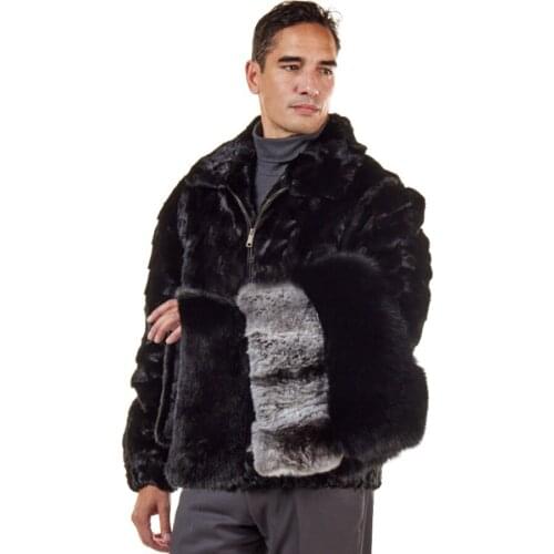 CNEGOVIK Fur Coat Men Winter Mink Fur Jacket 2021 New Fashion Warm Bomber Jacket Elasticized Bottom Hem And Cuffs