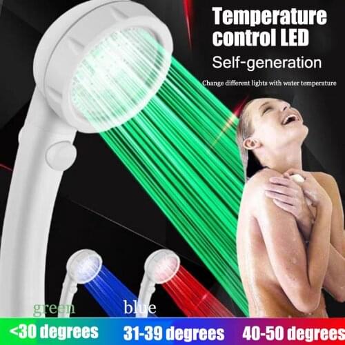 3/7 Color Led Shower Head Portable Shower Head Water Saving Temperature Control High Pressure Showers For Bathroom Shower head