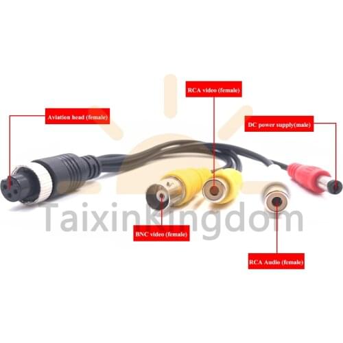 Customizable on-board monitoring adapter, shielded waterproof connector, supporting RCA + BNC + DC interface