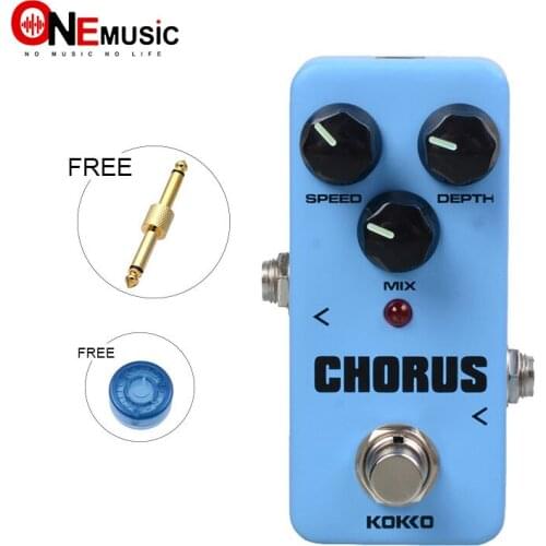 KOKKO FCH2 Portable Mini Chorus Guitar Effect Pedal With Gold Straight Connector