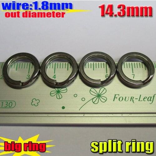 2015hot split rings with 304stainless steel size:wire 1.8mm OD 14.3MM quantity 200pcs/lot best factory production