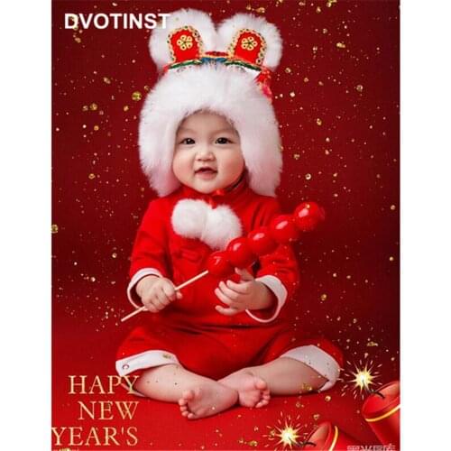 Dvotinst Newborn Baby Photography Props Chinese New Year Outfits Lion Dance Hat Fotografia Accessories Studio Shoots Photo Props