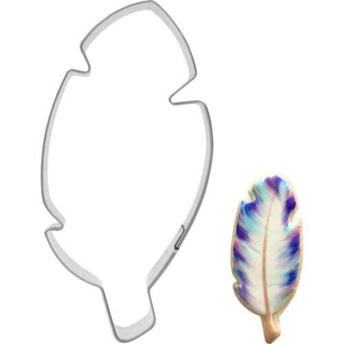 Feather Cookie Cutter Stainless Steel Cut Biscuit Mold Cooking Tools Cake Fondant Decorating Mini Cookie Cutters Cookie Mold