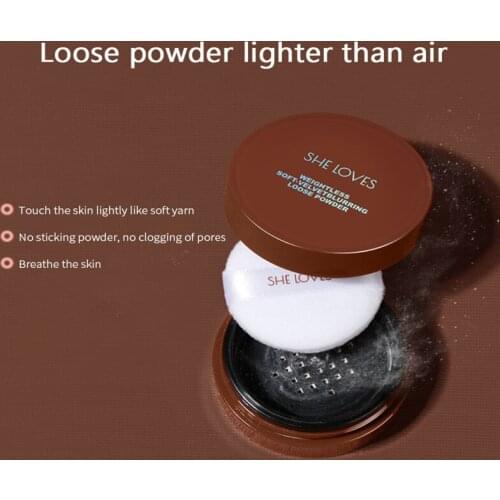 Stylish Chocolate Waterproof, Oil-Controlling Transparent Setting Loose Powder Anti Fine Lines Wrinkles Beauty Face Makeup TSLM1