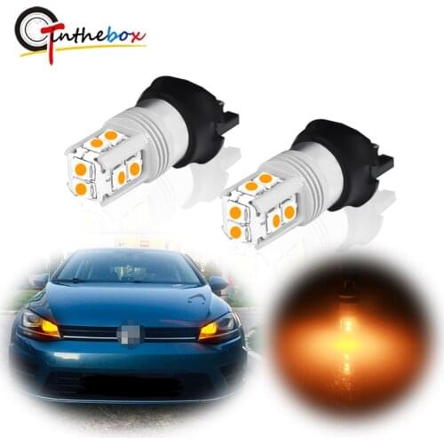 Gtinthebox Canbus PW24W PWY24W Amber Yellow LED Bulbs For Audi A3 A4 A5 Q3 VW MK7 Golf CC Ford Fusion Front Turn Signal Light