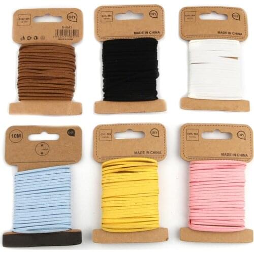 2mm Velvet Jewelry Cord Rope Colorful Faux Suede Bohemian Fit Bracelet Necklaces String Strap Jewelry,1Roll(Approx 5 M/Roll)