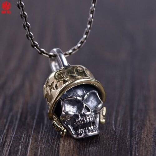 1PCS White Copper Skull Pendant Outdoor Car Keychain Knife Beads Outdoor Backpack Paracord Pendant