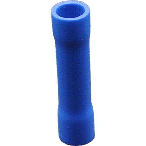 100x Blue Insulated Straight Butt Connector Electrical Crimp Terminals Cable Wire