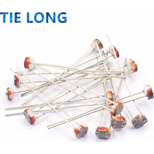 20PCS LDR Photo Light Sensitive Resistor Photoelectric Photoresistor 5528 GL5528 5537 5506 5516 5539 5549 For Arduino
