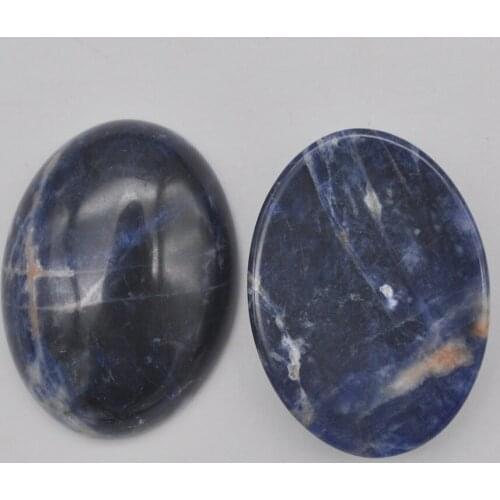 30x22MM Natural Brazilian Sodalite Stone Bead Oval Cabochon CAB GEM Jewelry For Woman Gift Making (2pcs/lot) H069