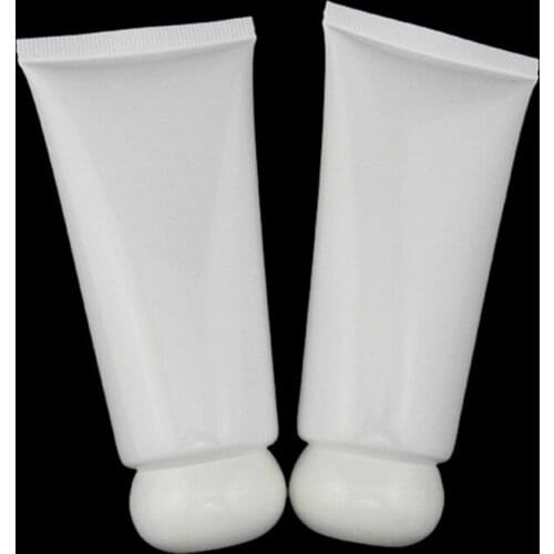50 ml 50pcs white PET plastic hose / lotion cream emulsion cosmetic tube packaging materials bottles / screw cap
