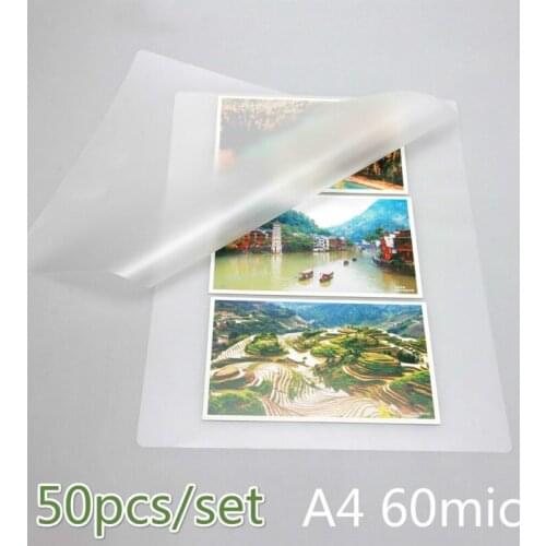 60 Mic A4 PET/ photo/document/certificate/image hot Selagem film thermal wrapping paper 100 PCES/ batch film photo laminating a4