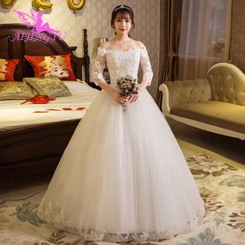 AIJINGYU Wedding Dress Ball Gowns Amazing Guangdong Real Sample Custom Luxury Gownes For Older Brides Gown Design