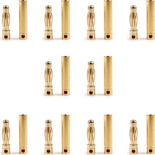 Artudatech 40Pairs 4mm Banana Plug Pin Bullet Connector Copper For RC Battery Motor Male+Female Jack Parts