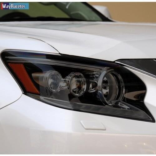 Car Headlight Protective Film Front Light Transparent Smoked Black TPU Sticker For Lexus GX GX460 2014-2020 Accessories