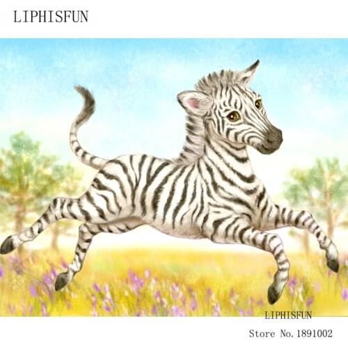 Diamond Embroidery Full Drill Diamond Painting Cute Zebra 5d Diy Diamond Painting Cross Stitch Rhinestone Decor