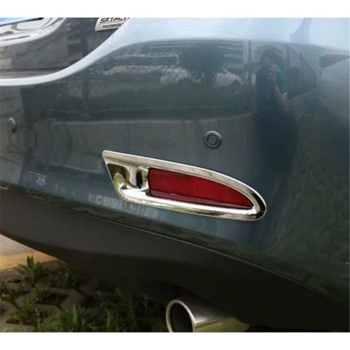 For Mazda 6 Atenza 2017 2018 ABS Chrome Rear Reflector Fog Light Lamp Cover Trim Bezel Frame Styling Garnish Car Trim