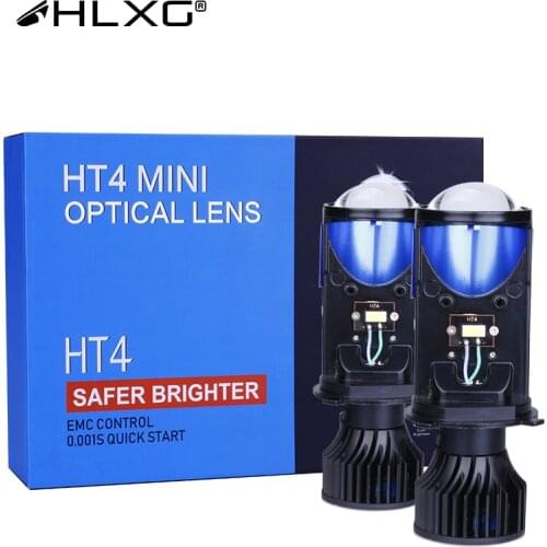 H4 Lens LED Mini Projector lens Lamp Bi-LED Lenses Car Headlight Bulbs Fog lights Auto Hi/Lo Beam 25000LM Left Hand Drive LHD