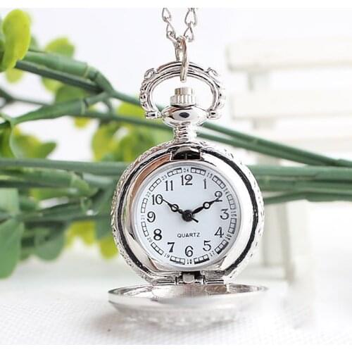 Retro small Size Spider Webs Pocket Watch/Watch Necklace Fashion Jewelry Pendant Watch Necklace LXH