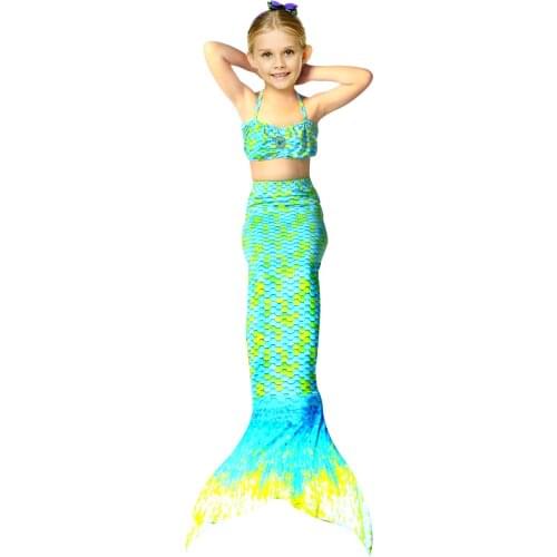 Summer girls dress the little mermaid tail princess ariel dress cosplay beach swimsuit costume for girl fancy halloween dress
