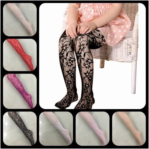 Hot Sales Lovely girl dancing Lace Flower Soft Mesh Pantyhose tights for Girls leg nice spring/autumn brand new 603