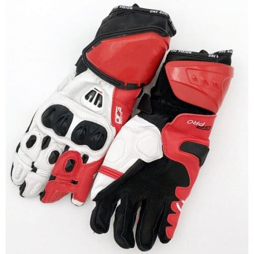 Brand new 4 colors 100% genuine leather GP PRO R2 motorcycle long gloves for racing driving motorcycle original cowhide off-road