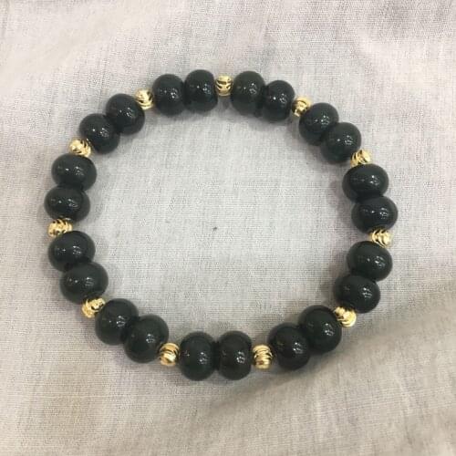 Natural He tian Qing yu Abacus beads Jade Bracelet Jewelry Lucky Exorcise evil spirits Amulet Jade Bracelet Fine Jewelry