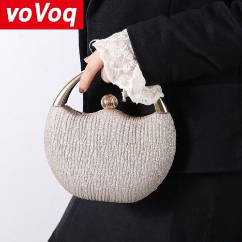 2021 New Retro Glitter Portable Banquet Bag Fashion Arc Wedding Party Clutch Evening Bags Ladies Small Shoulder Pearl Bag Female