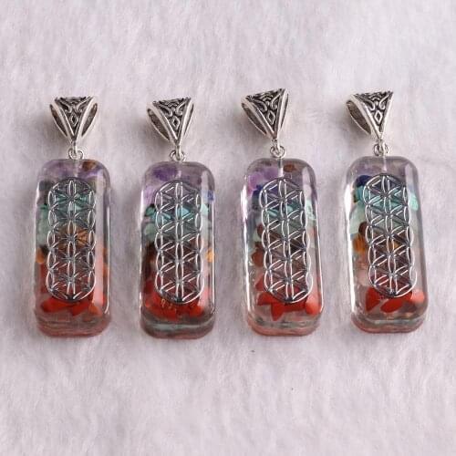 Wholesale 6pcs/lot Pendant Cube necklace Aura High Frequency Energy Women Necklace Jewelry Handmade Professional Dropshipping