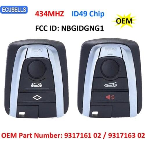 OEM Original 4 Button Keyless Remote Control Car Key 434MHz ID49 Chip for BMW I3 I8 Series 2015 2016 2017 2018 FCC ID: NBGIDGNG1