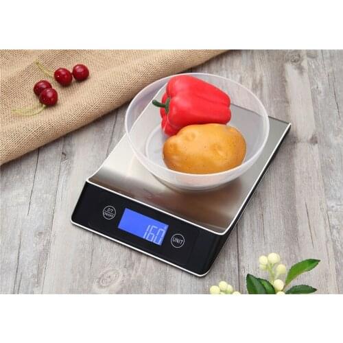 2018 Stainless Steel 15KG/1G Portable Balance Digital Kitchen Scale With LCD Electronic Postal Platform Baking Diet Food Weight