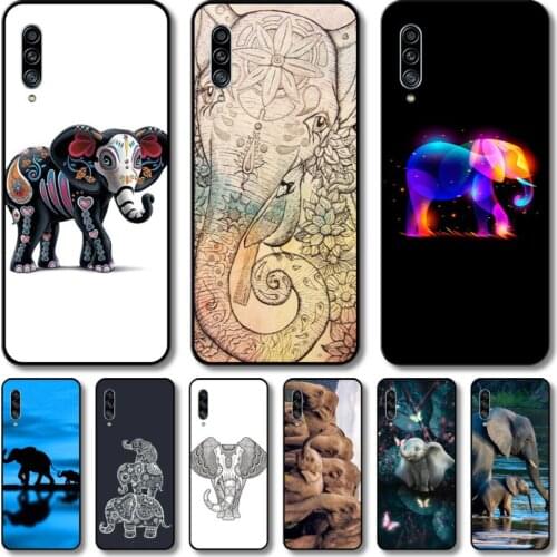 Lovely elephant Phone Case Hull For Samsung Galaxy M 10 20 21 31 30 60S 31S Black Shell Art Cell Cover TPU