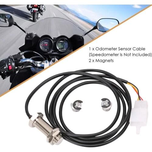 Durable Motorcycle ATV Odometer Sensor Cable Scooter Digital Speedometer Magnetic Sensor Replacement Kit With 2 Magnets