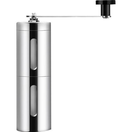 Stainless Steel Manual Coffee Grinder Conical Burr Mill Brushed Stainless Steel Tea Adjust Grinding Size Low Noise High Quality