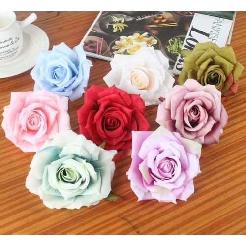 Handmade Cloth Flower Hair Accessories Big Red Rose Floral Hair Clips DIY Bride Headdress Women‘s Brooch Wedding Flores Hairpin