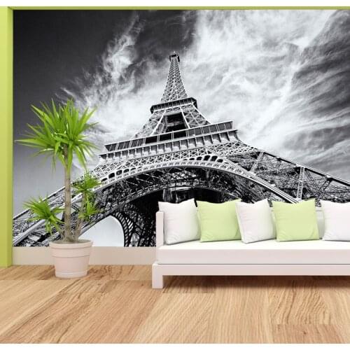 Modern 3d City Building Eiffel Tower Walls Papers Home Decor Paper Mural Wallpapers for Living Bed Room Mural Rolls Papel Tapiz