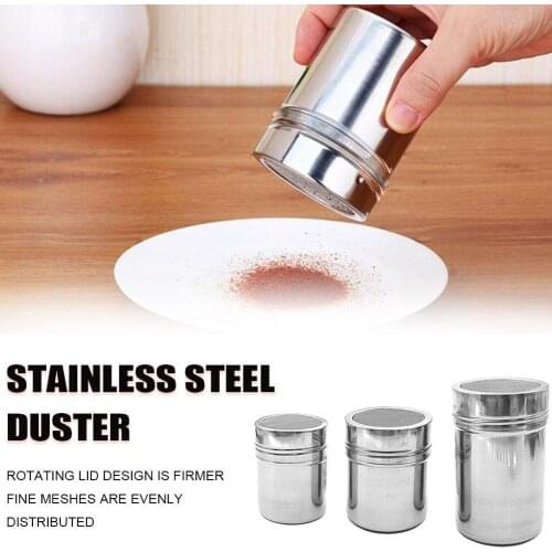 5cm Diam Steel Powder Sprinkle Extinguishers Tank Gauze Bucket Cocoa Powder Cinnamon Powder Dusting Cans