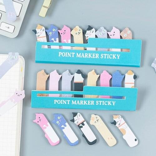 30pack/lot Animal Row of Sitting Note Stickers Kawaii Memo Stickers Study Office Supplies Sticky Notes Gift Wholesales