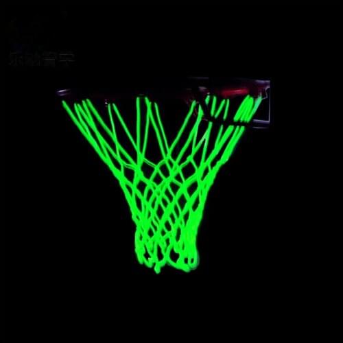 Glow In The Dark Light Up Basketball Net Glowing Light Luminous Standard Net Outdoor Shooting Trainning Best Gift Party Supplies